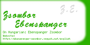 zsombor ebenspanger business card